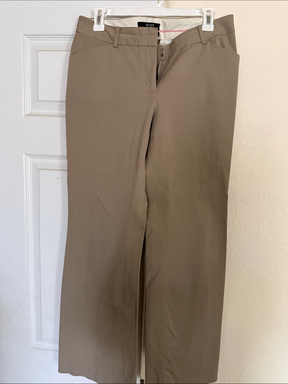 Victoria's Secret Straight-Leg Dress Pants in Khaki